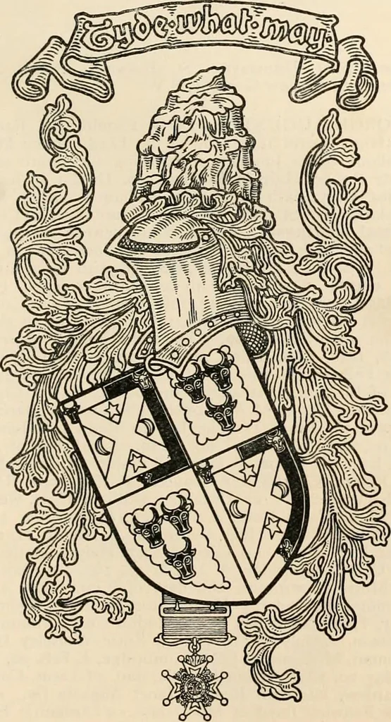 An illustration from Armorial families : a directory of gentlemen of coat-armour, 1905, leaf 666