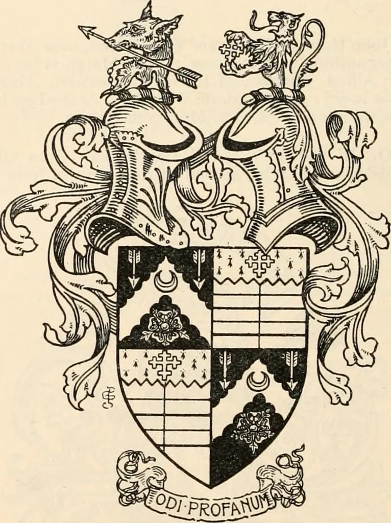 An illustration from Armorial families : a directory of gentlemen of coat-armour, 1905, leaf 669