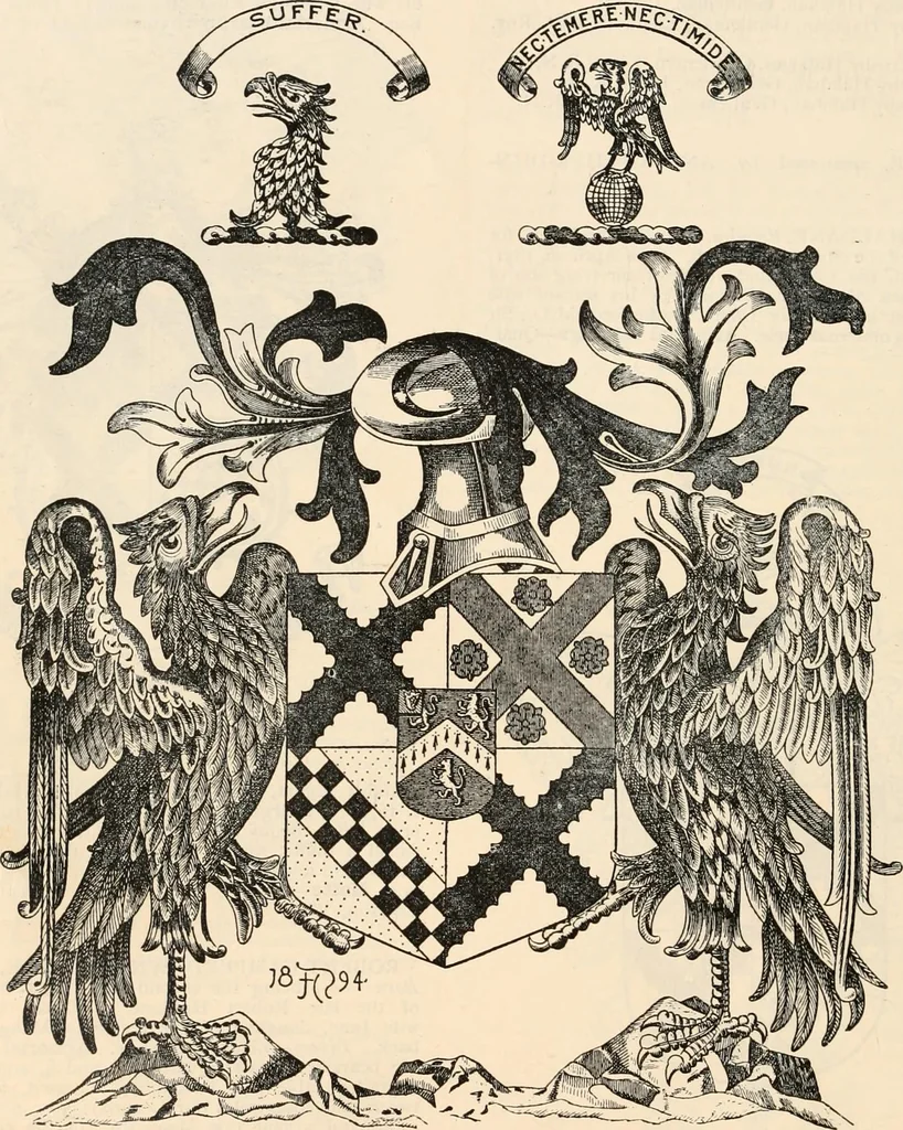 An illustration from Armorial families : a directory of gentlemen of coat-armour, 1905, leaf 671