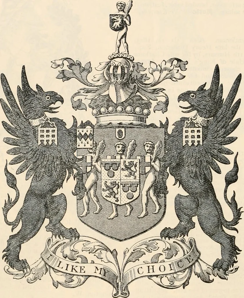 An illustration from Armorial families : a directory of gentlemen of coat-armour, 1905, leaf 673