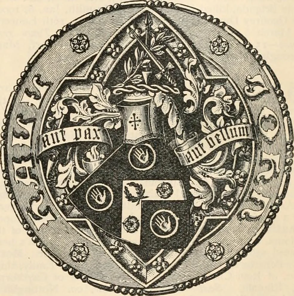 An illustration from Armorial families : a directory of gentlemen of coat-armour, 1905, leaf 674