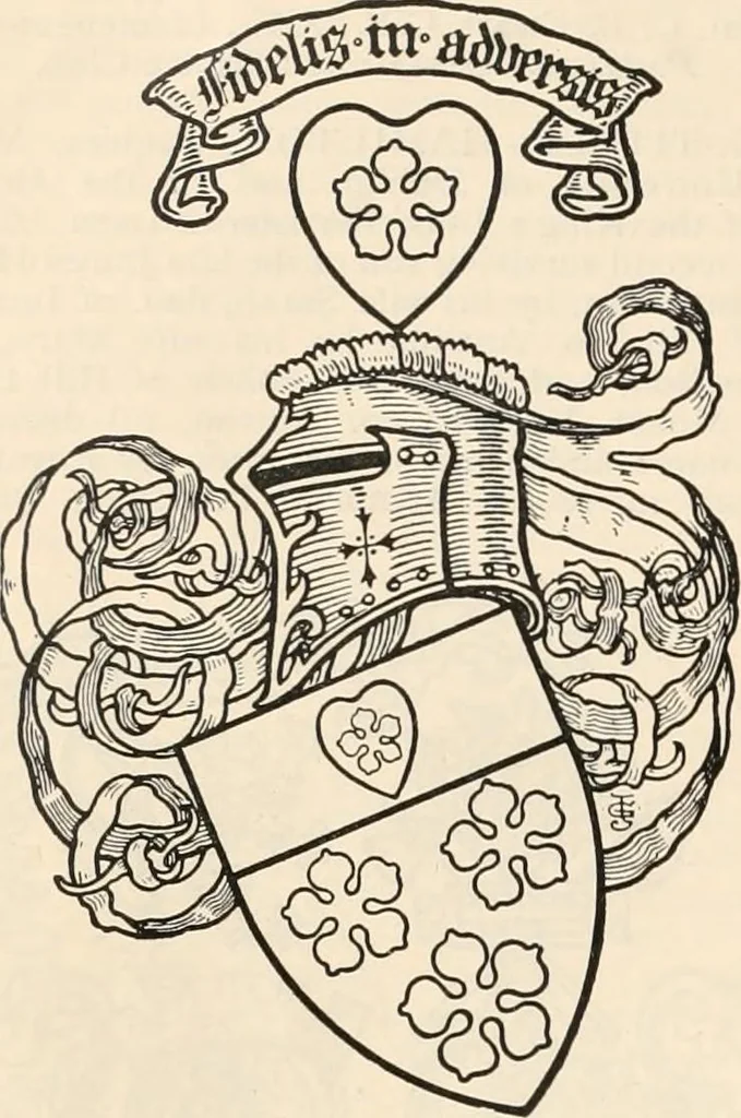 An illustration from Armorial families : a directory of gentlemen of coat-armour, 1905, leaf 679