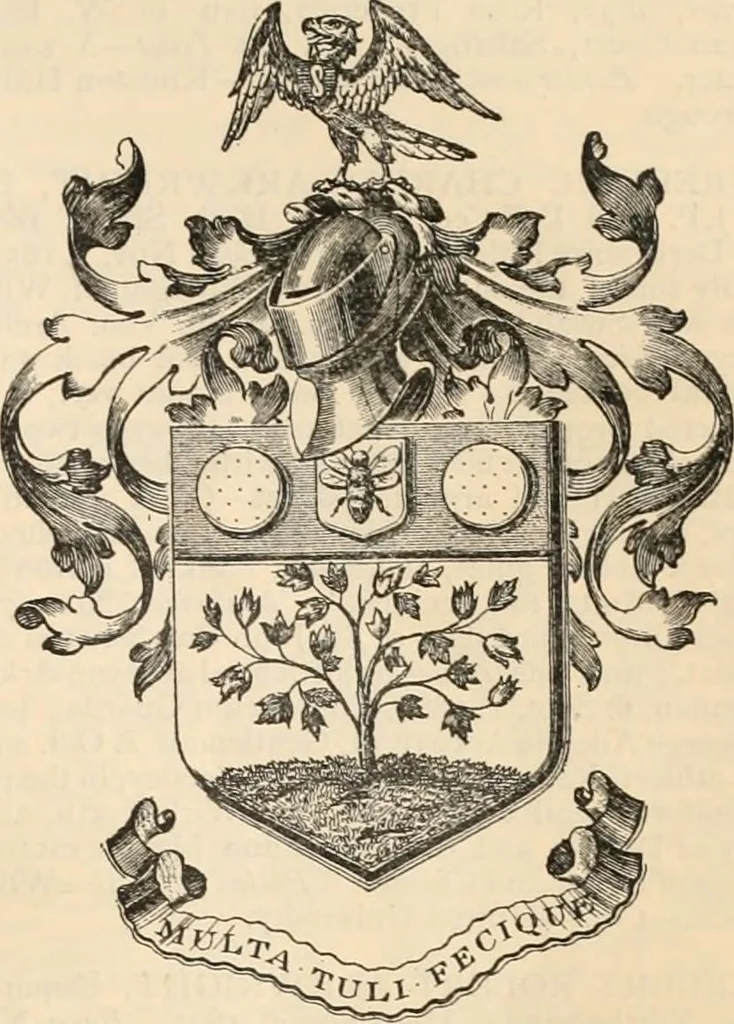 An illustration from Armorial families : a directory of gentlemen of coat-armour, 1905, leaf 68
