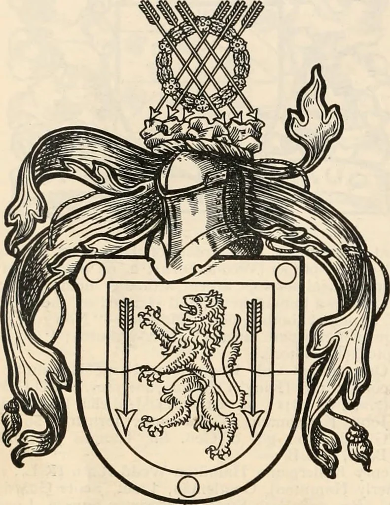 An illustration from Armorial families : a directory of gentlemen of coat-armour, 1905, leaf 683