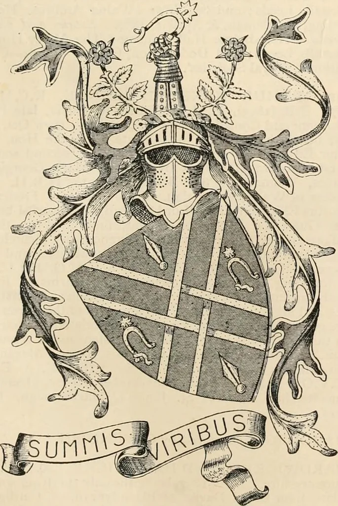 An illustration from Armorial families : a directory of gentlemen of coat-armour, 1905, leaf 688