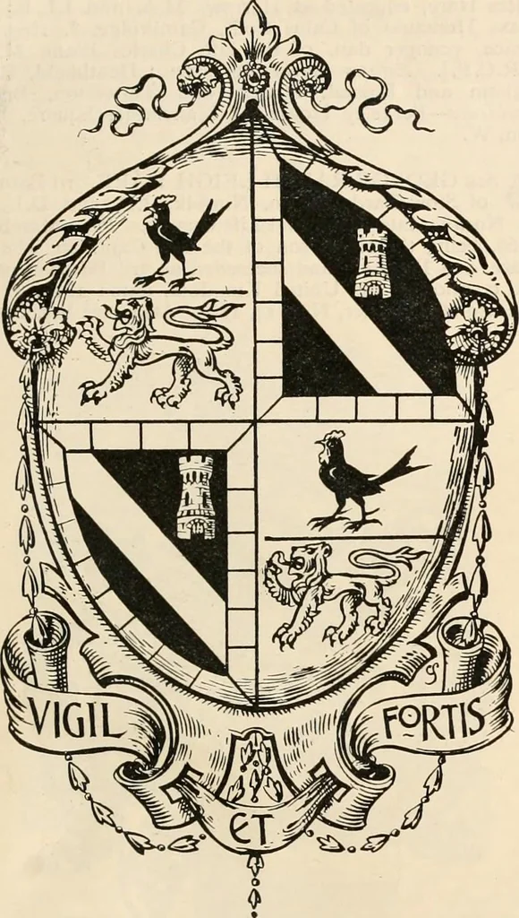 An illustration from Armorial families : a directory of gentlemen of coat-armour, 1905, leaf 692