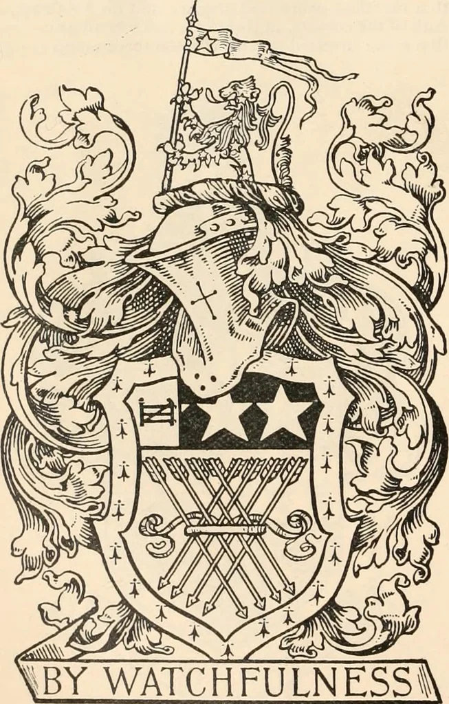 An illustration from Armorial families : a directory of gentlemen of coat-armour, 1905, leaf 693