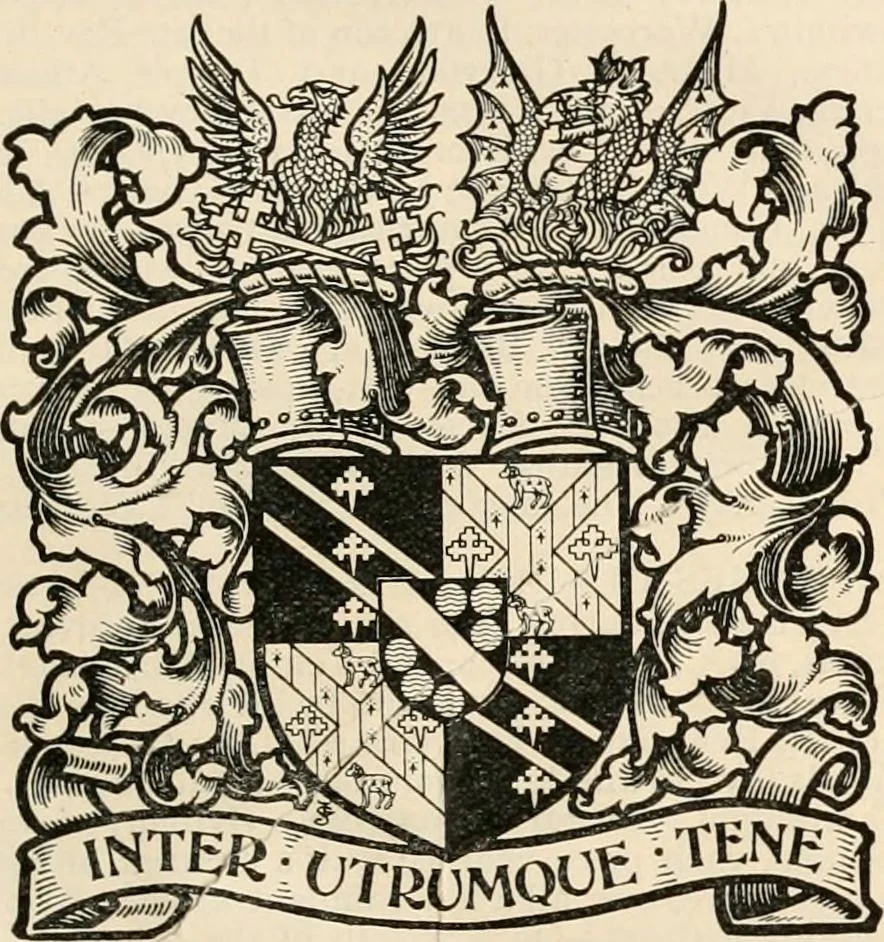 An illustration from Armorial families : a directory of gentlemen of coat-armour, 1905, leaf 694
