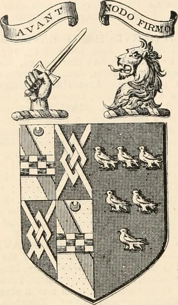 An illustration from Armorial families : a directory of gentlemen of coat-armour, 1905, leaf 695