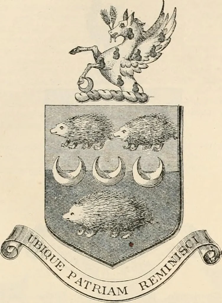 An illustration from Armorial families : a directory of gentlemen of coat-armour, 1905, leaf 698