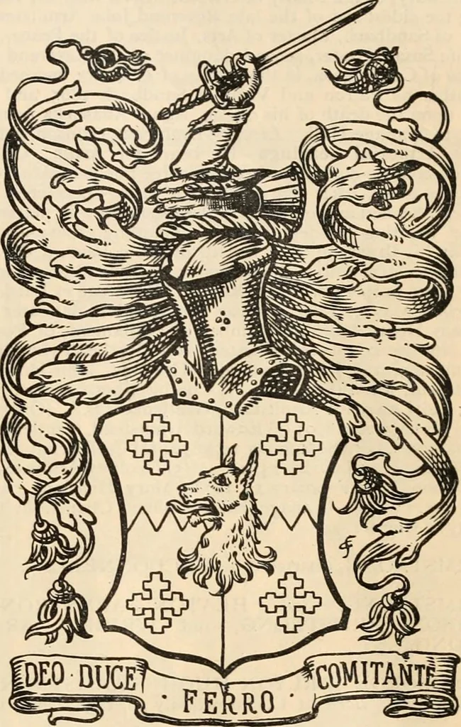 An illustration from Armorial families : a directory of gentlemen of coat-armour, 1905, leaf 70