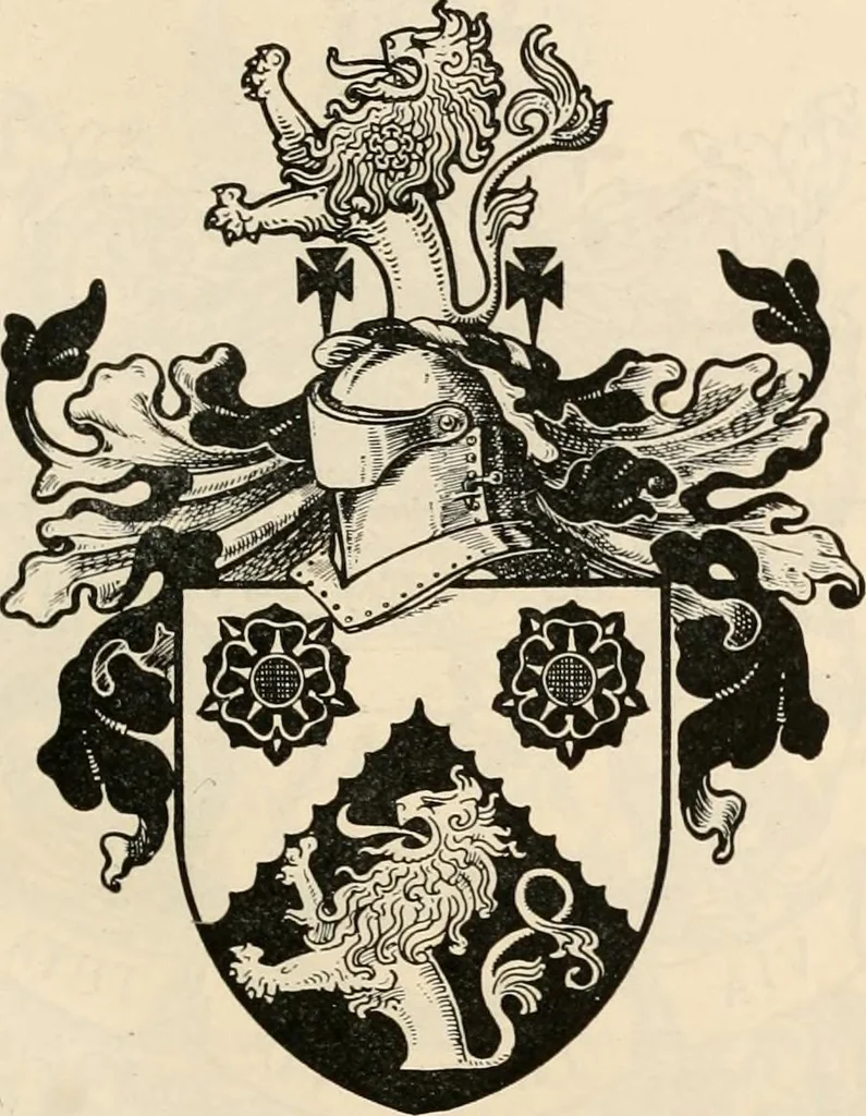 An illustration from Armorial families : a directory of gentlemen of coat-armour, 1905, leaf 700