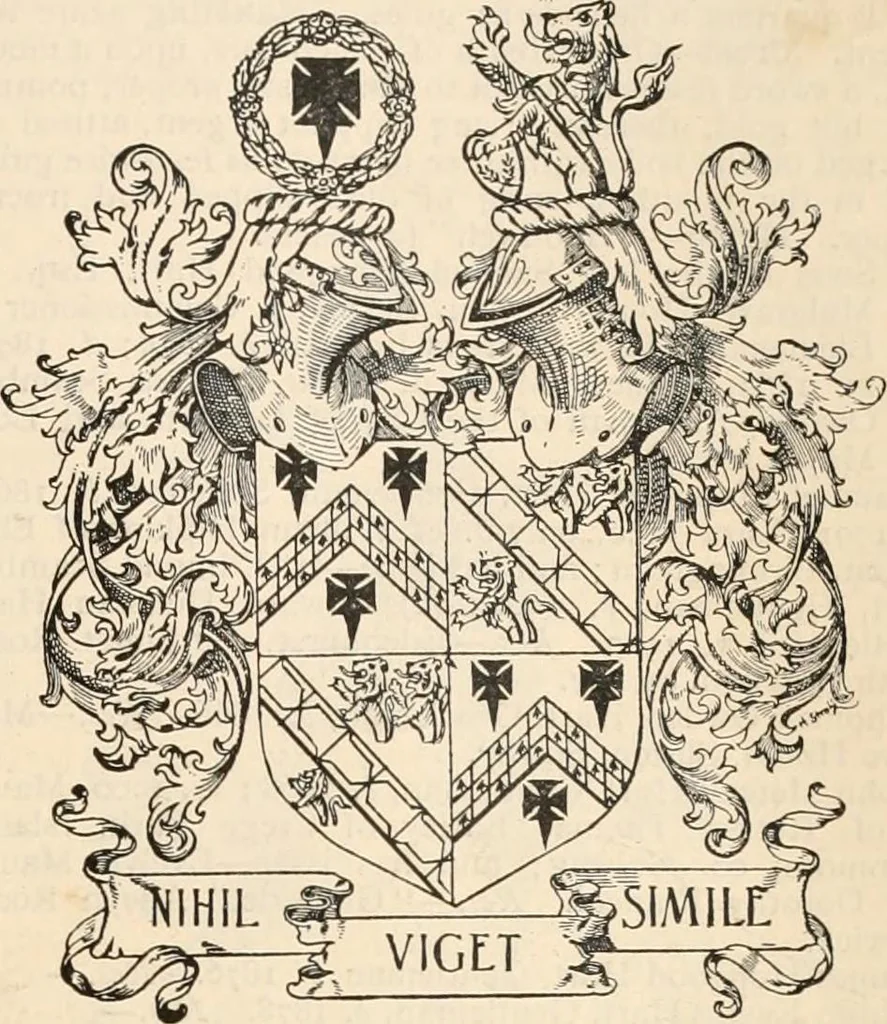 An illustration from Armorial families : a directory of gentlemen of coat-armour, 1905, leaf 700