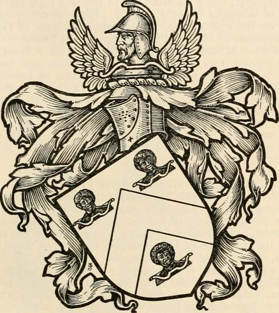 An illustration from Armorial families : a directory of gentlemen of coat-armour, 1905, leaf 702
