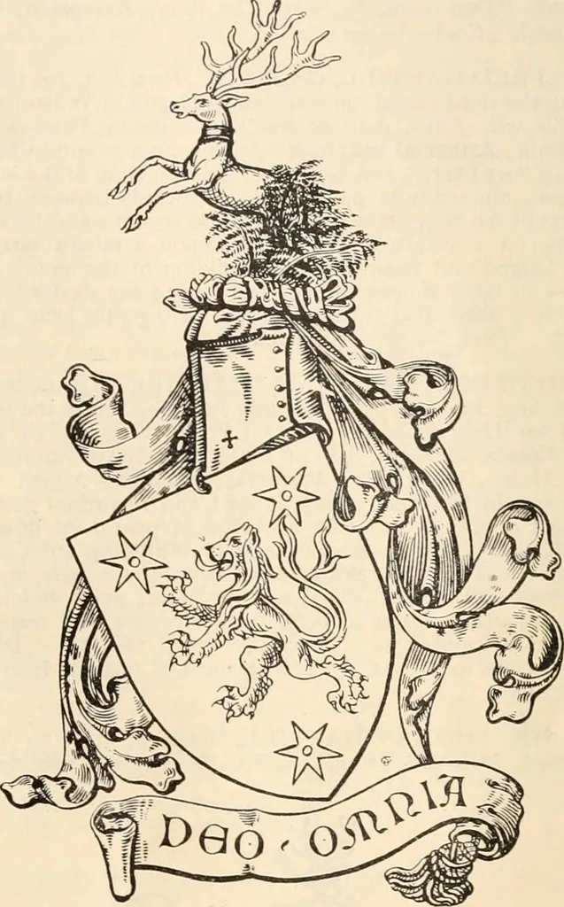 An illustration from Armorial families : a directory of gentlemen of coat-armour, 1905, leaf 702