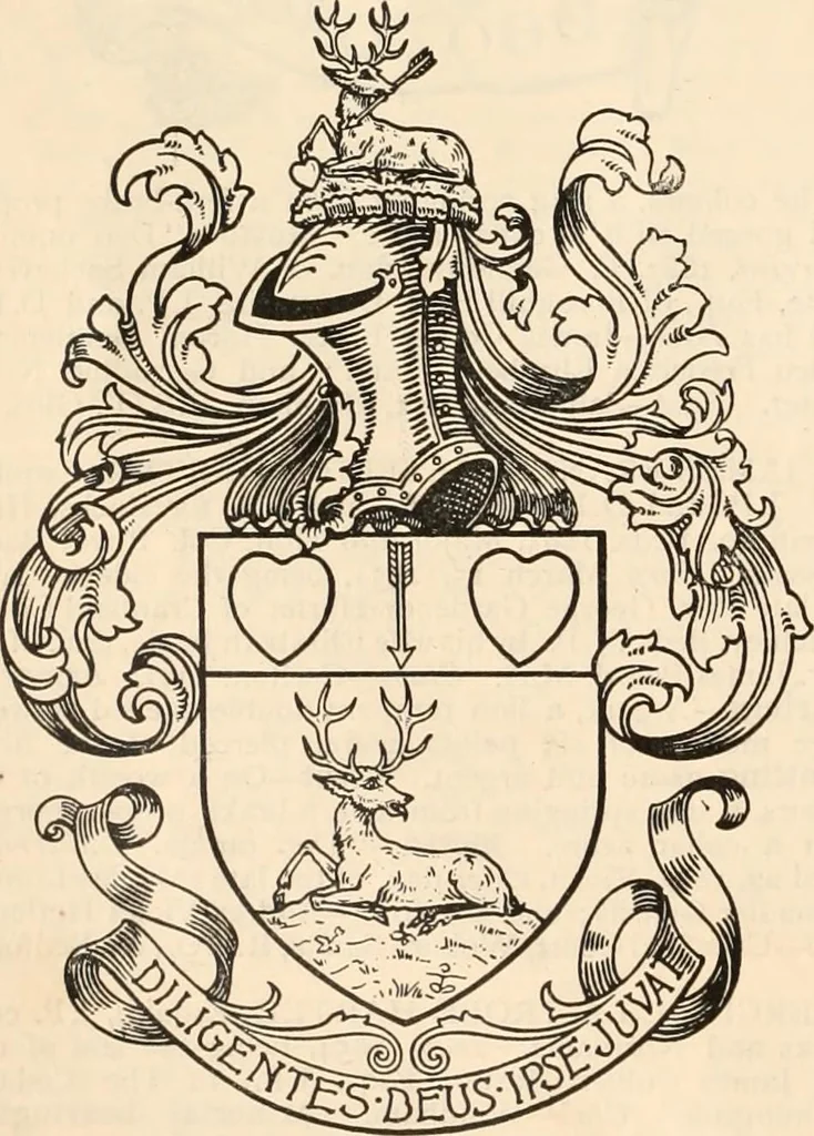 An illustration from Armorial families : a directory of gentlemen of coat-armour, 1905, leaf 703