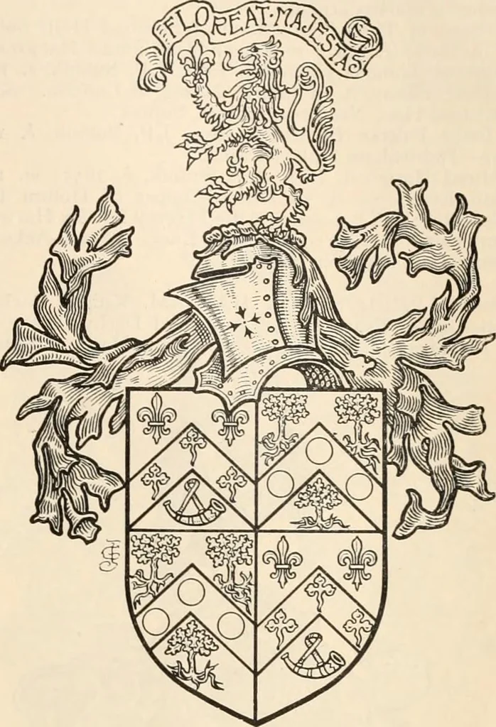 An illustration from Armorial families : a directory of gentlemen of coat-armour, 1905, leaf 706