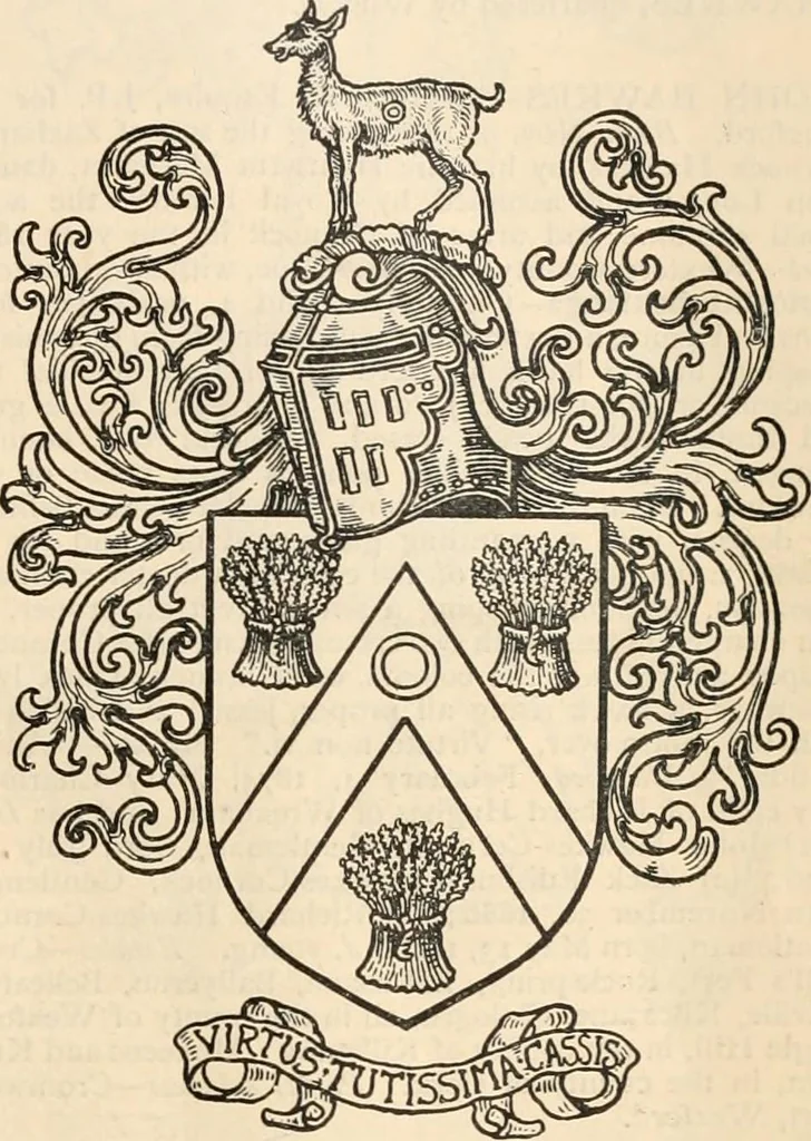 An illustration from Armorial families : a directory of gentlemen of coat-armour, 1905, leaf 708