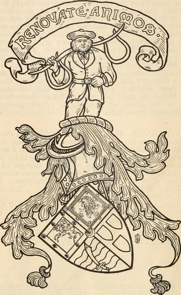 An illustration from Armorial families : a directory of gentlemen of coat-armour, 1905, leaf 710