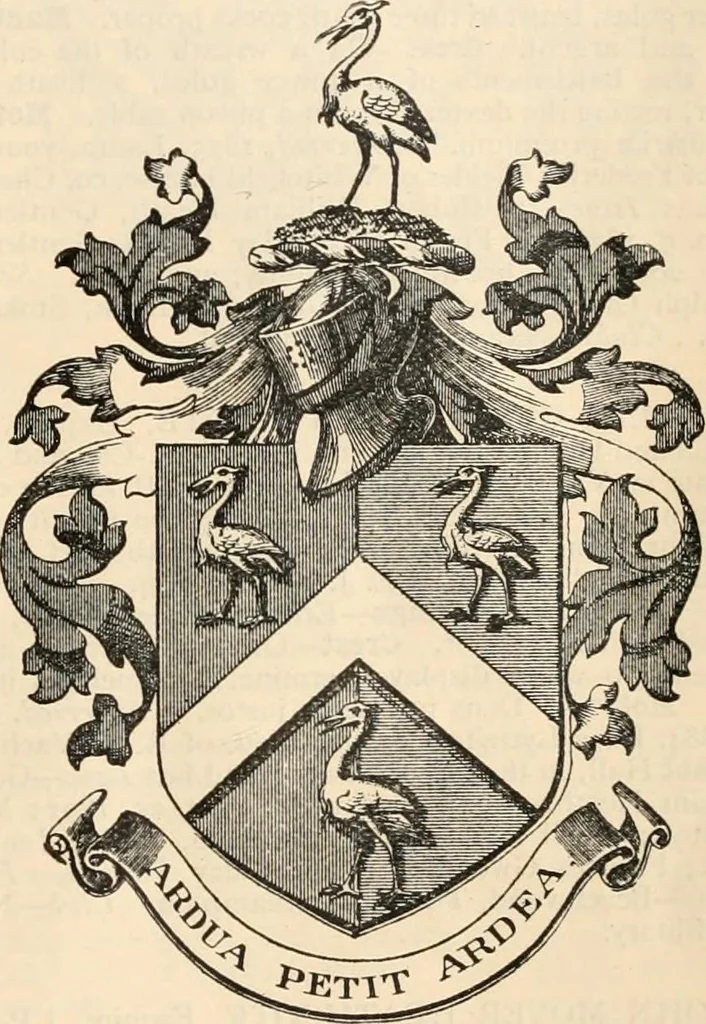 An illustration from Armorial families : a directory of gentlemen of coat-armour, 1905, leaf 712