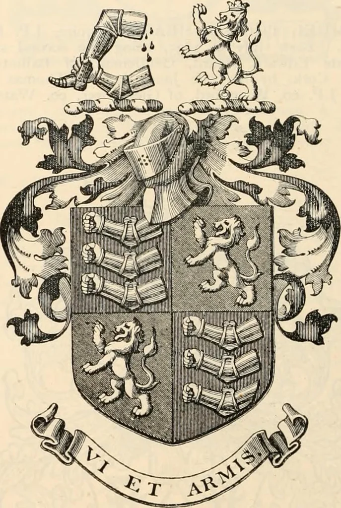 An illustration from Armorial families : a directory of gentlemen of coat-armour, 1905, leaf 713