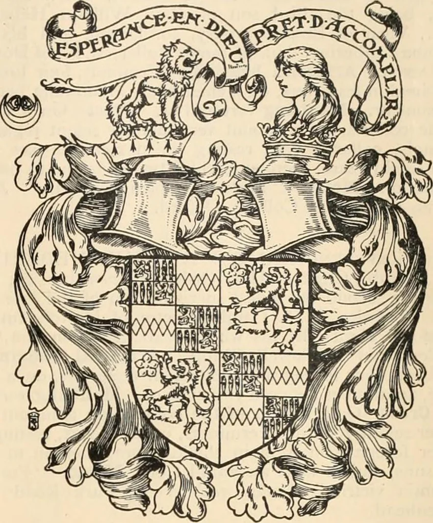 An illustration from Armorial families : a directory of gentlemen of coat-armour, 1905, leaf 714
