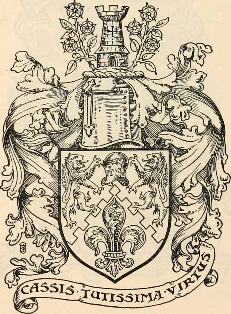 An illustration from Armorial families : a directory of gentlemen of coat-armour, 1905, leaf 715