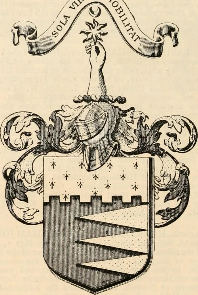 An illustration from Armorial families : a directory of gentlemen of coat-armour, 1905, leaf 717