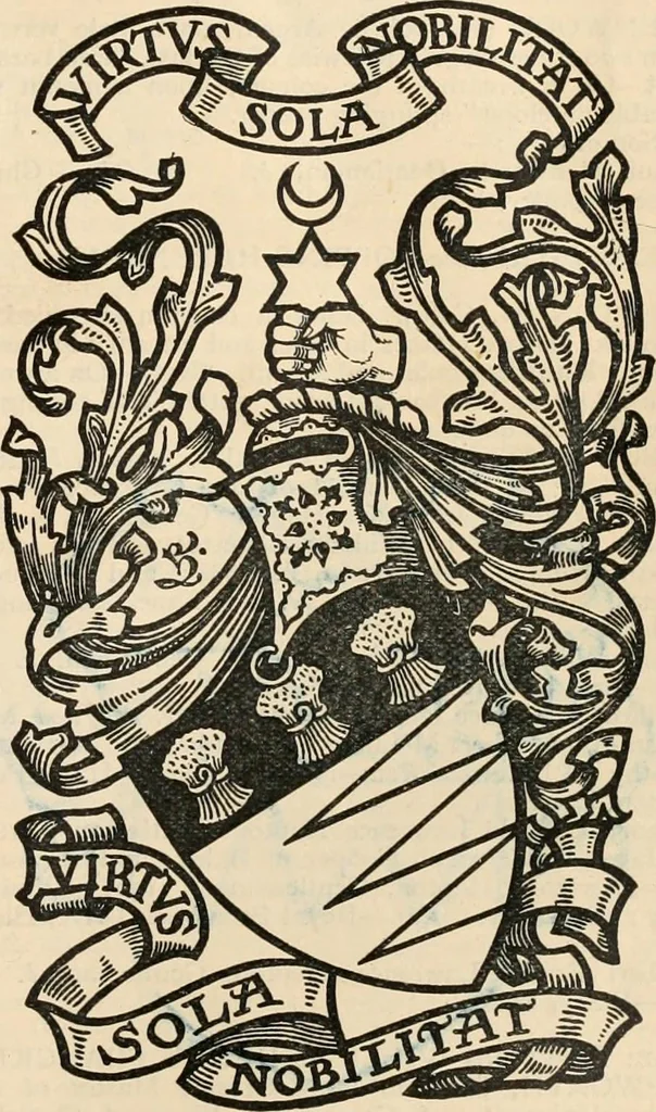 An illustration from Armorial families : a directory of gentlemen of coat-armour, 1905, leaf 720