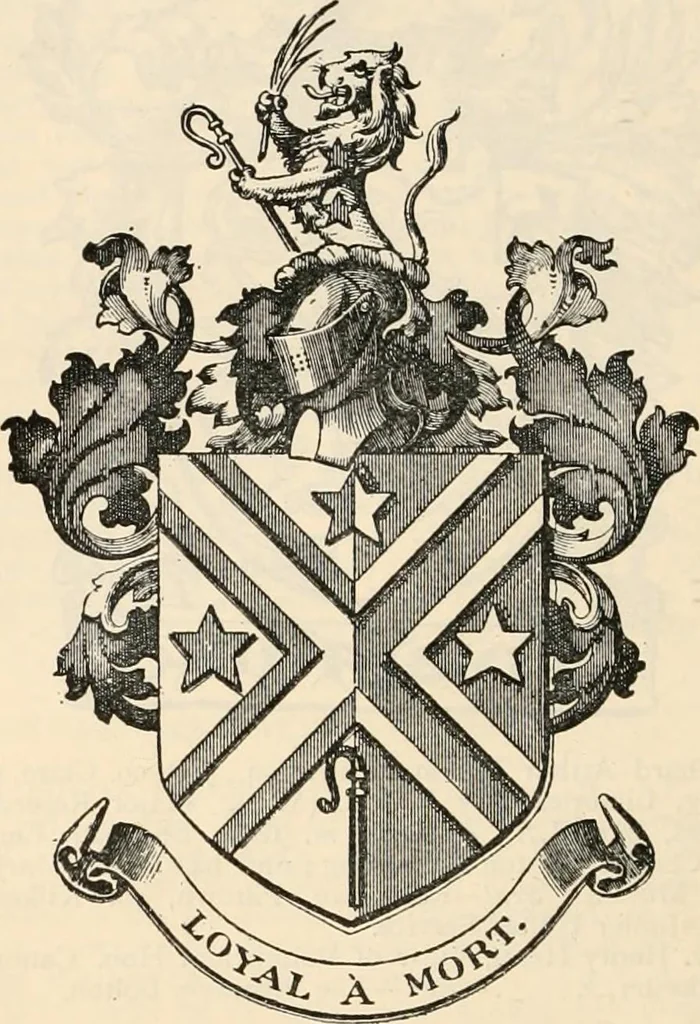 An illustration from Armorial families : a directory of gentlemen of coat-armour, 1905, leaf 721