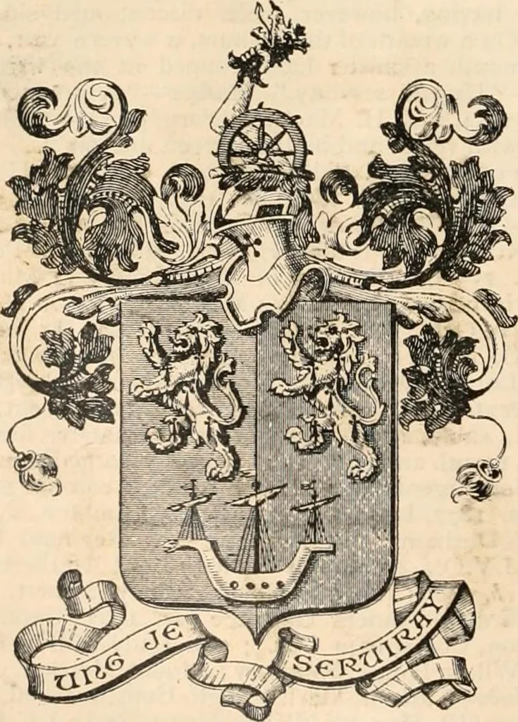 An illustration from Armorial families : a directory of gentlemen of coat-armour, 1905, leaf 723