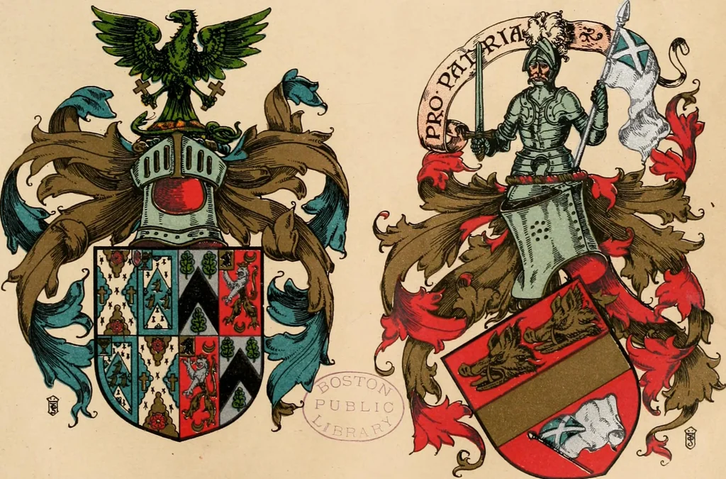 An illustration from Armorial families : a directory of gentlemen of coat-armour, 1905, leaf 724