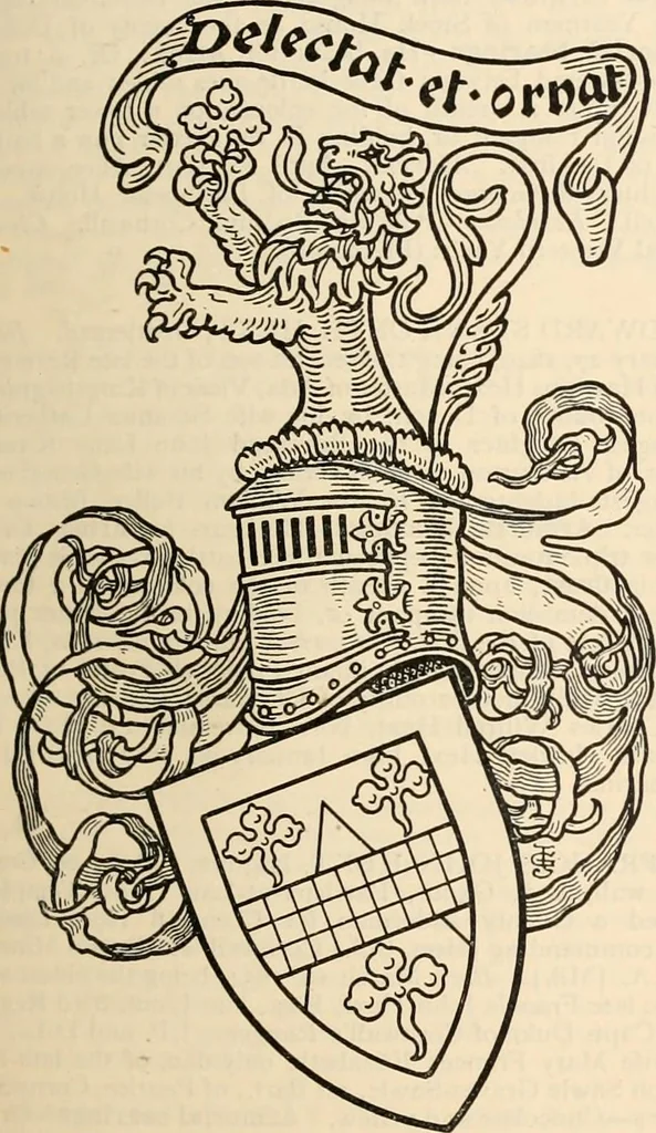An illustration from Armorial families : a directory of gentlemen of coat-armour, 1905, leaf 728