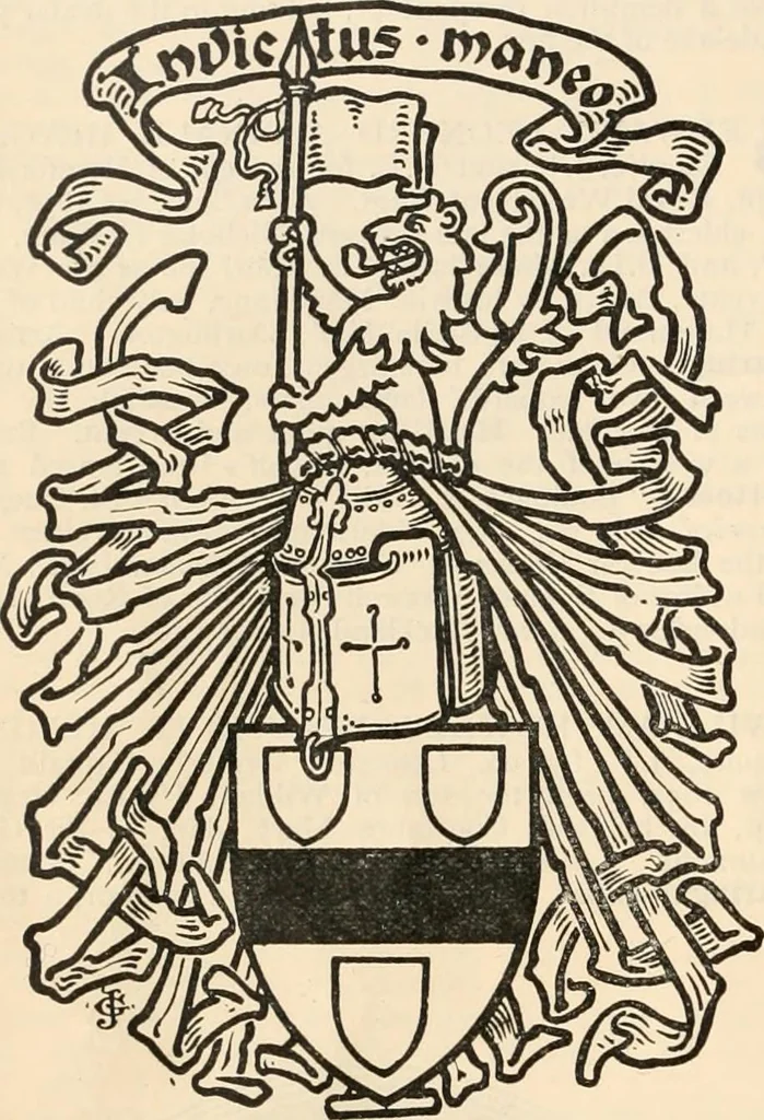 An illustration from Armorial families : a directory of gentlemen of coat-armour, 1905, leaf 731