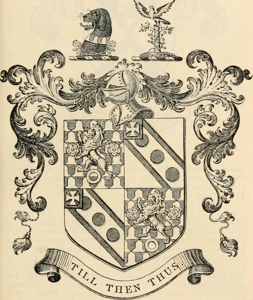 An illustration from Armorial families : a directory of gentlemen of coat-armour, 1905, leaf 732