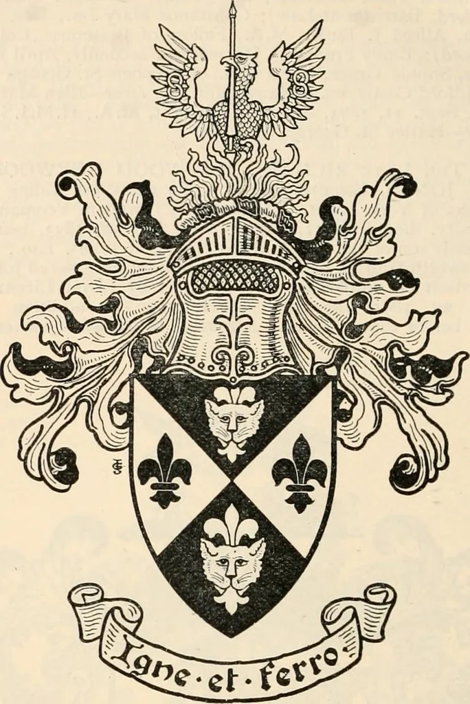 An illustration from Armorial families : a directory of gentlemen of coat-armour, 1905, leaf 733