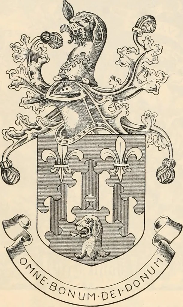 An illustration from Armorial families : a directory of gentlemen of coat-armour, 1905, leaf 737