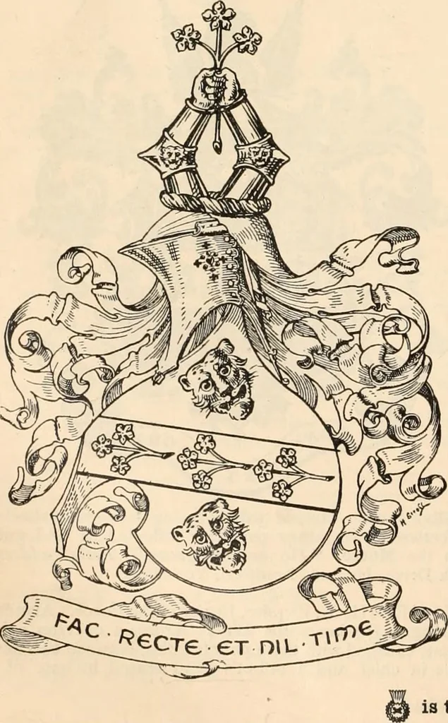 An illustration from Armorial families : a directory of gentlemen of coat-armour, 1905, leaf 737
