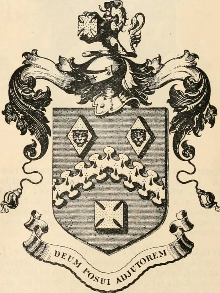 An illustration from Armorial families : a directory of gentlemen of coat-armour, 1905, leaf 738