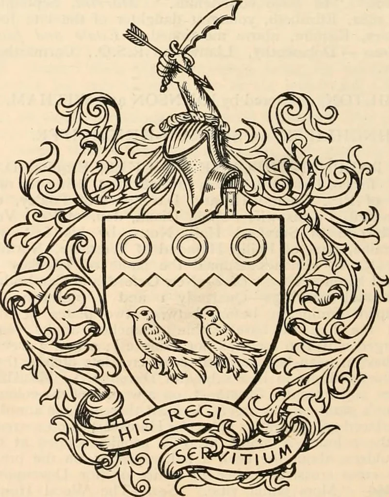 An illustration from Armorial families : a directory of gentlemen of coat-armour, 1905, leaf 739