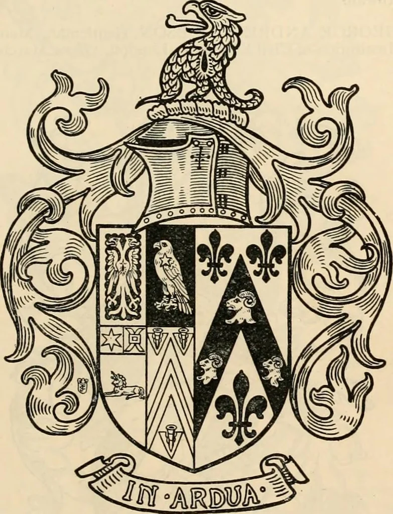 An illustration from Armorial families : a directory of gentlemen of coat-armour, 1905, leaf 740