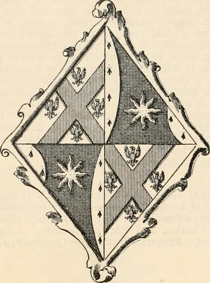 An illustration from Armorial families : a directory of gentlemen of coat-armour, 1905, leaf 741