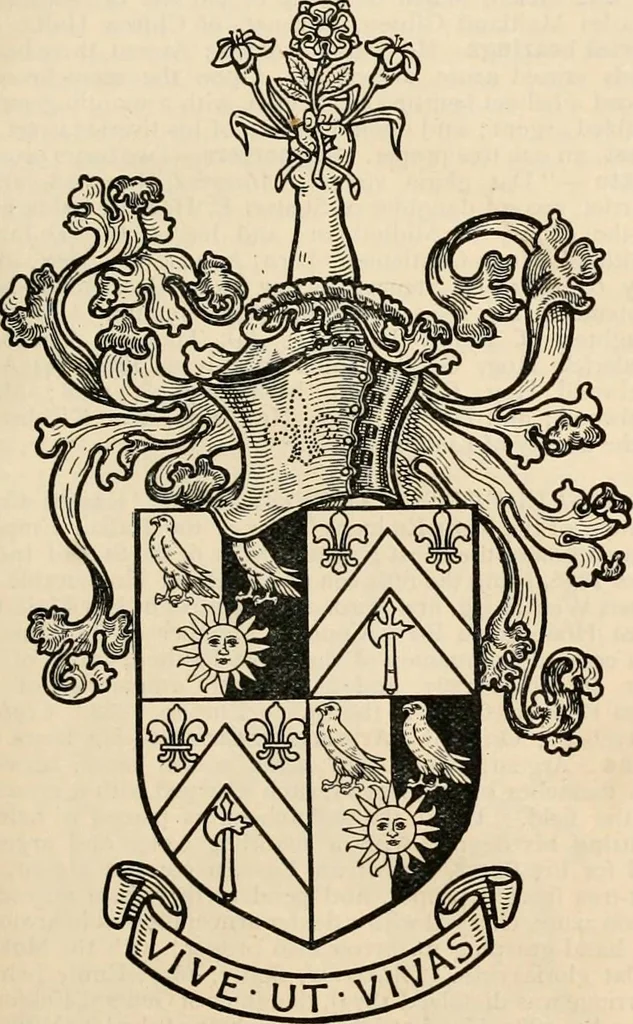 An illustration from Armorial families : a directory of gentlemen of coat-armour, 1905, leaf 742