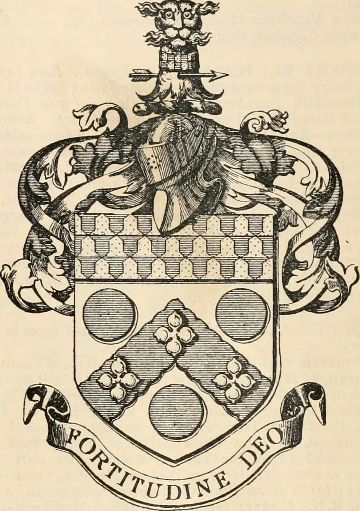 An illustration from Armorial families : a directory of gentlemen of coat-armour, 1905, leaf 742