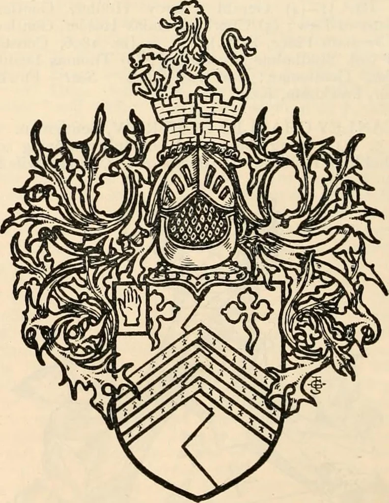 An illustration from Armorial families : a directory of gentlemen of coat-armour, 1905, leaf 745