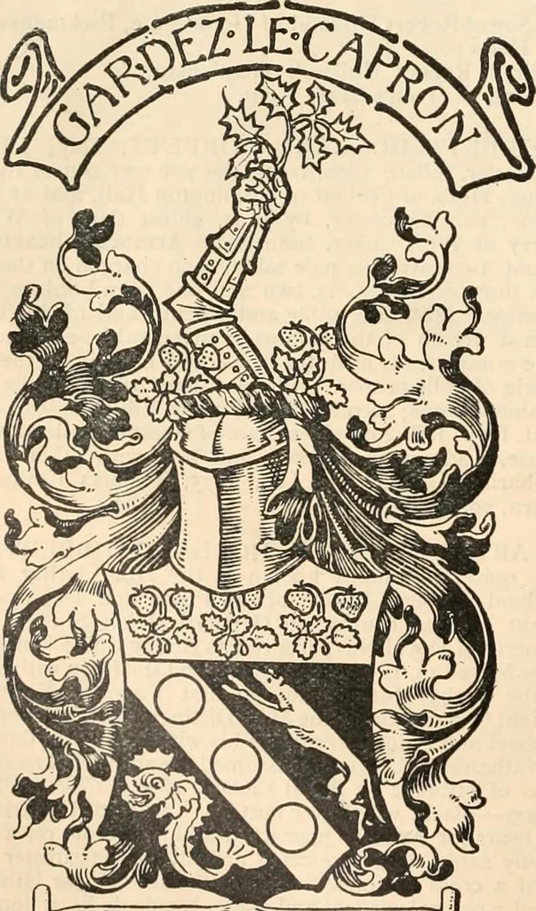 An illustration from Armorial families : a directory of gentlemen of coat-armour, 1905, leaf 747