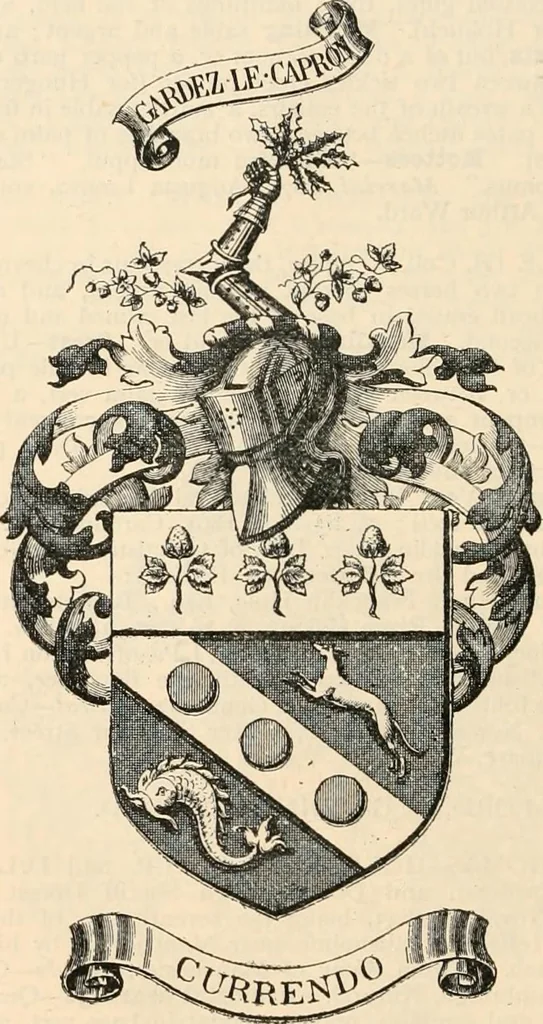 An illustration from Armorial families : a directory of gentlemen of coat-armour, 1905, leaf 747