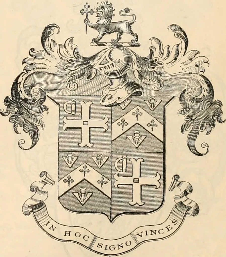 An illustration from Armorial families : a directory of gentlemen of coat-armour, 1905, leaf 748