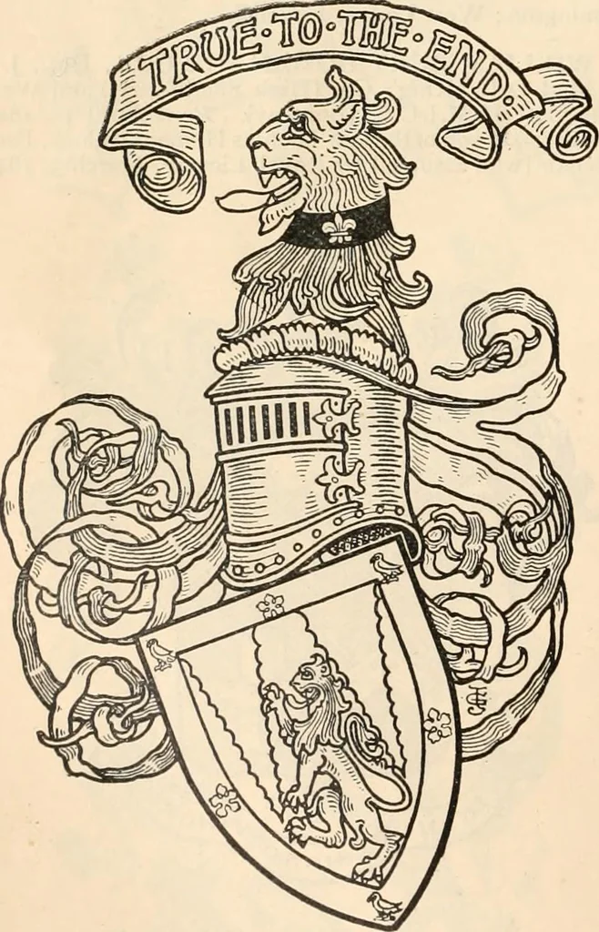 An illustration from Armorial families : a directory of gentlemen of coat-armour, 1905, leaf 749