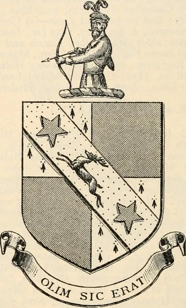 An illustration from Armorial families : a directory of gentlemen of coat-armour, 1905, leaf 749